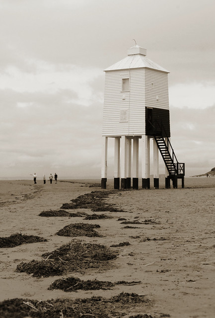 Canon EOS 60D & PicMonkey - The Lighthouse at Burnham-on-sea - Sepia