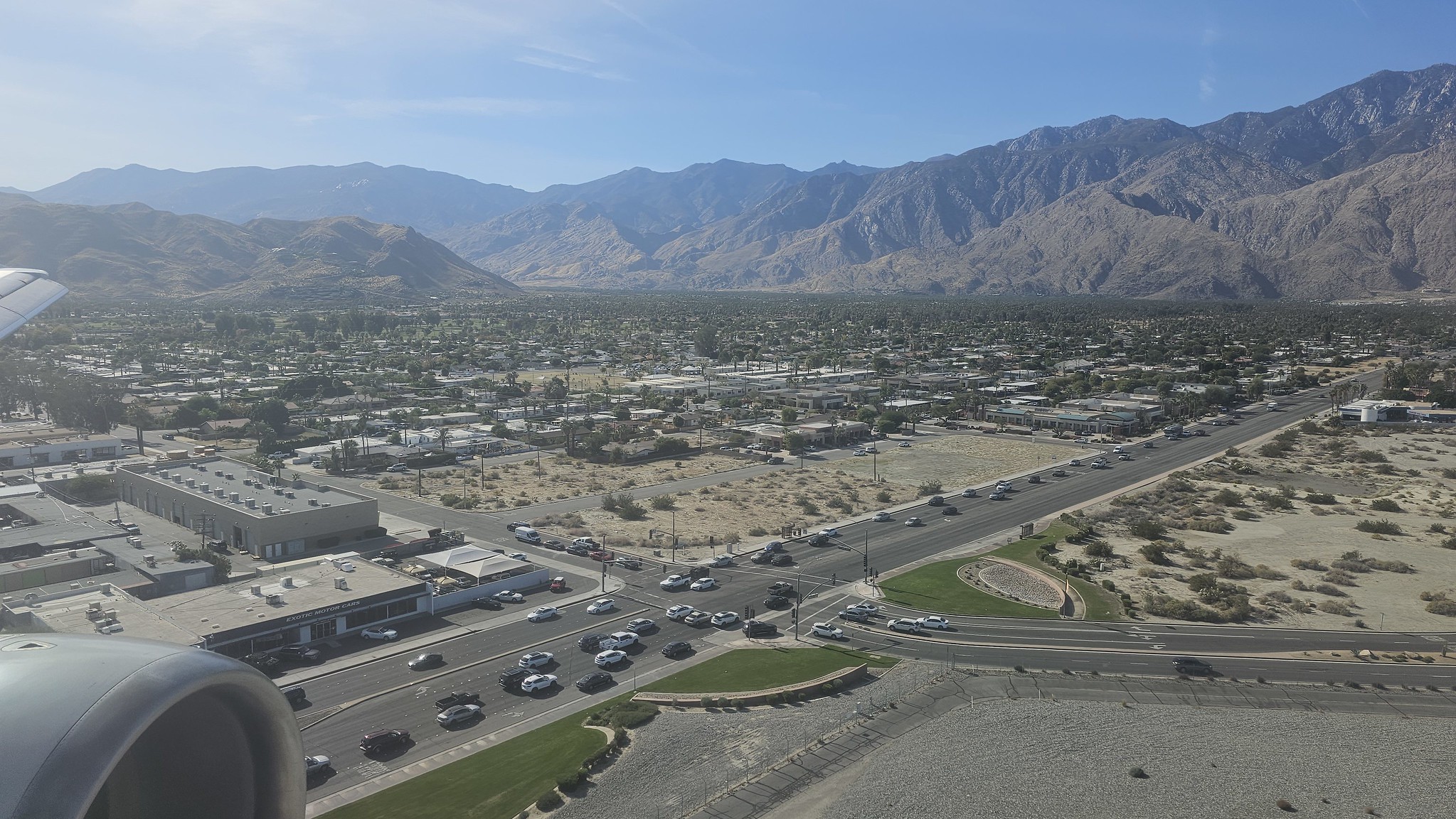 On final approach into Palm Springs