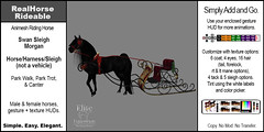 Elite Equestrian's RealHorse Rideable morgan Horse & Snowflake Sleigh