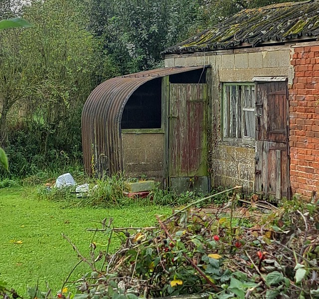 WWII Anderson Shelter remains, Ipswich Road, Otley.