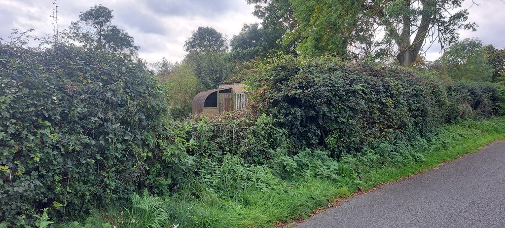 WWII Anderson Shelter remains, Ipswich Road, Otley [TM 1959 5542]