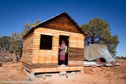 Exploring French Cabin, Maze District of Canyonlands National Park, Utah