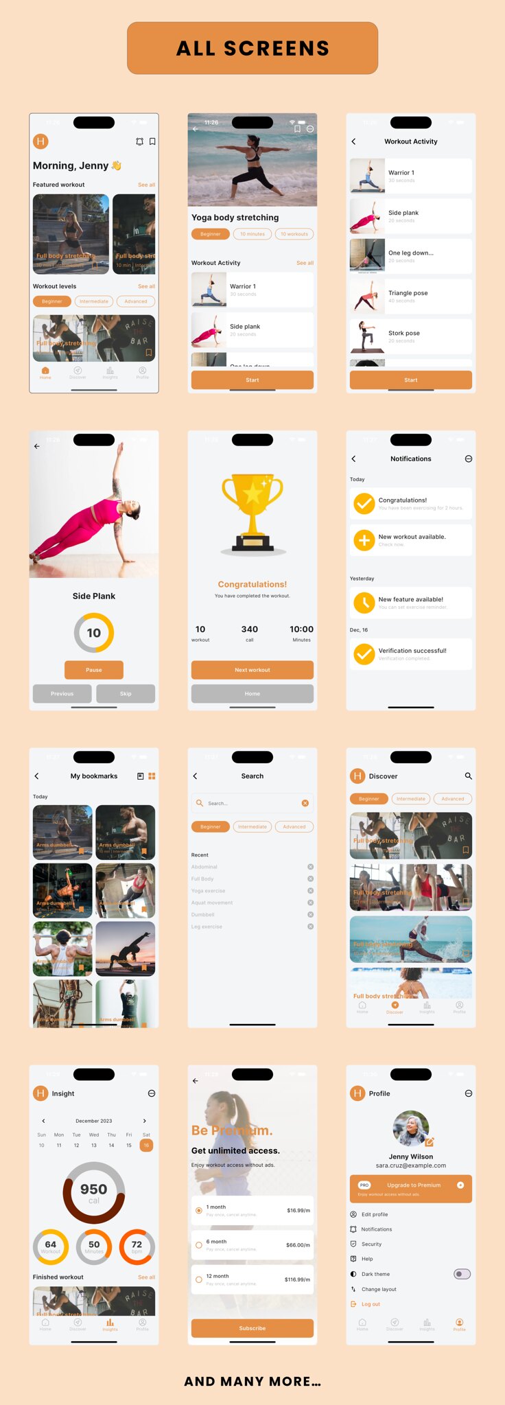 HealthWorkOut App - Fitness Workout | Plan Tracker Flutter App | Android | iOS Mobile App Template