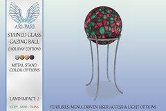 [Ari-Pari] Stained Glass Gazing Ball - Holiday Edition