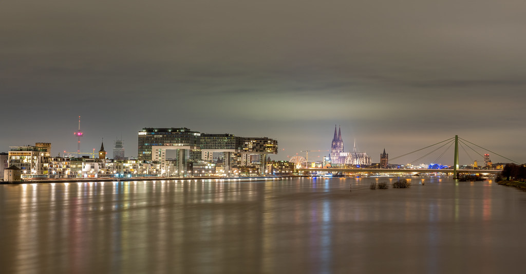 Cologne...evening skyline with lots of water..