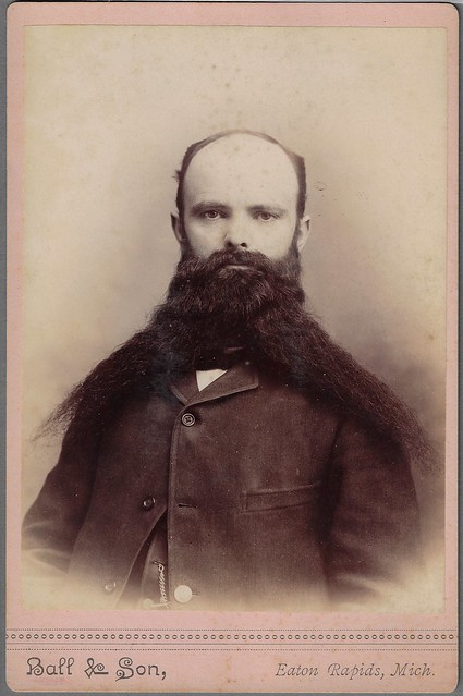 Meet Eaton Rapids Michigan Druggist L.T. White, Circa 1886, Cabinet Card Photo