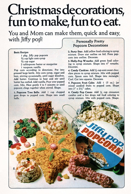 Jiffy Pop Popcorn: Vintage Magazine Christmas Advertisement (1969)