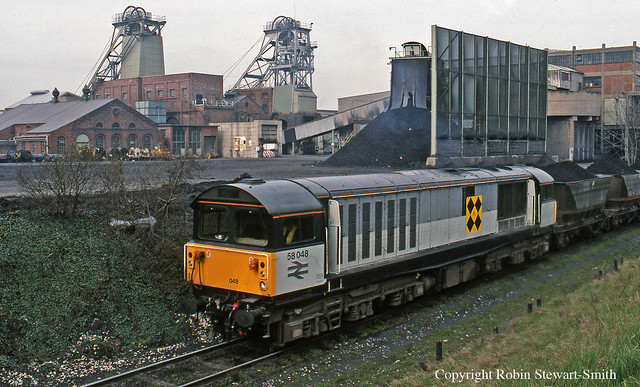 BR Class 58 58048 NCB Sherwood Colliery - 28.iii.1991