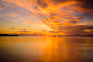 Golden Sunrise over Stonehaven Bay