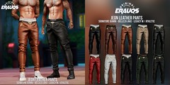 [ ERAUQS ] - Jeon Leather Pants at Man Cave