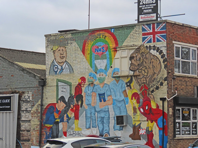 NHS Superheroes mural - Tyburn Road, Gravelly Hill
