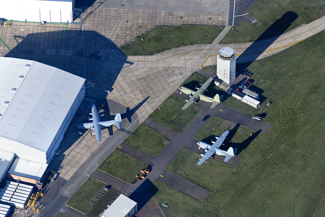 Cambridge airport aerial image