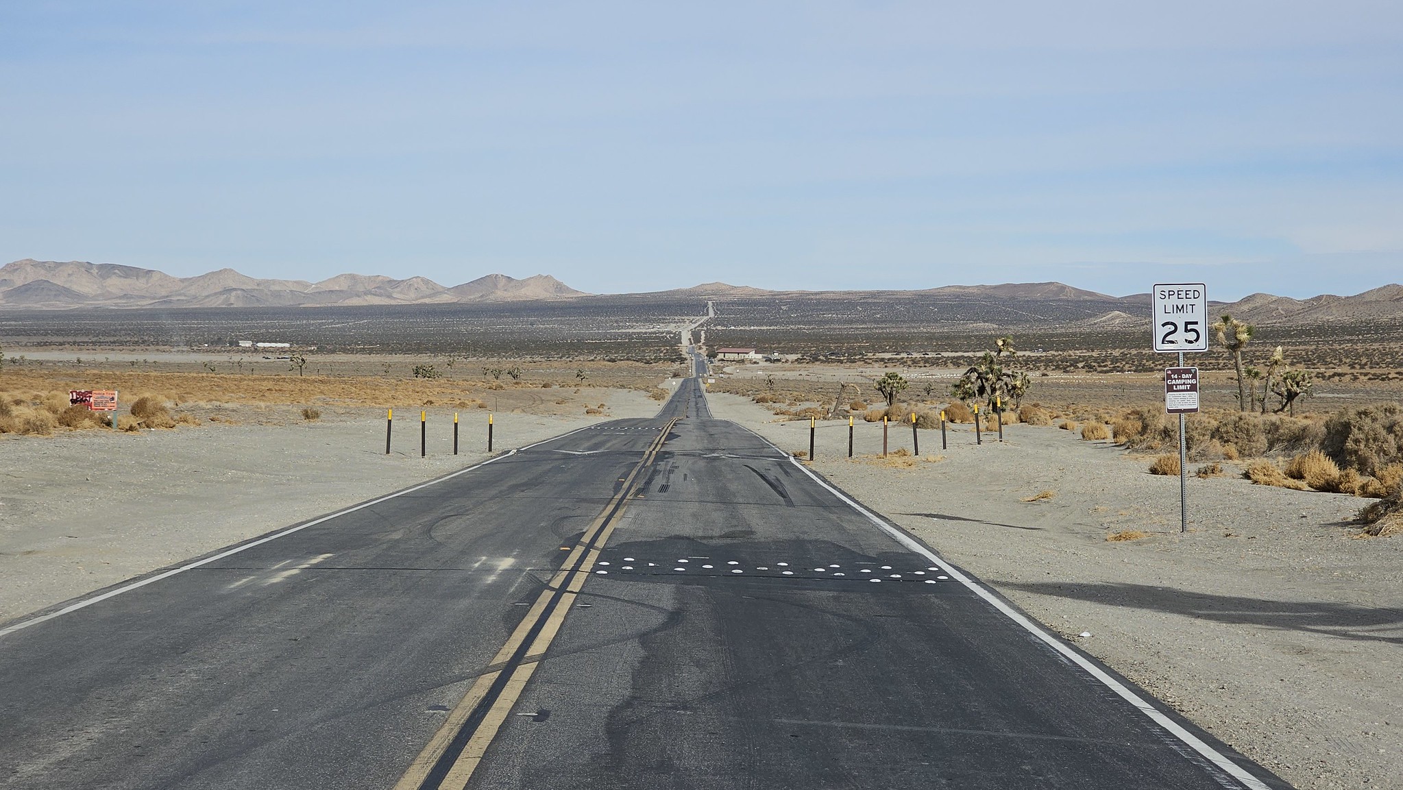 Access road to El-Mirage Dry Lake Recreation Area