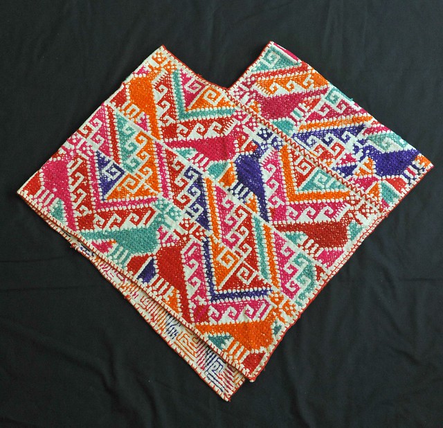Quechquemitl Nahua Hidalgo Mexico Embroidery Textiles