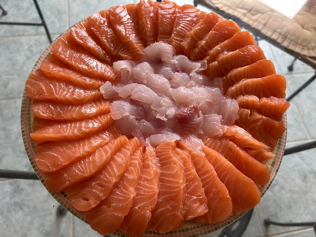 IMG_0458 Salmon and bream sashimi