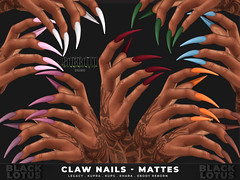 Black Lotus @Sabbath - Matte claw nails