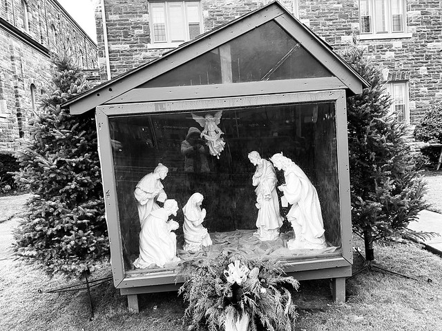 Outdoor Crèche or Nativity Scene