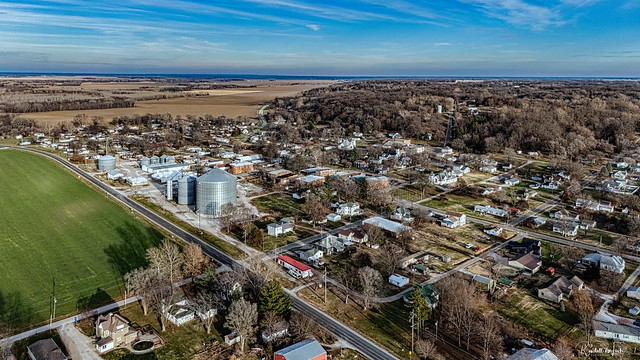 Looking East Above Chandlerville, Illinois