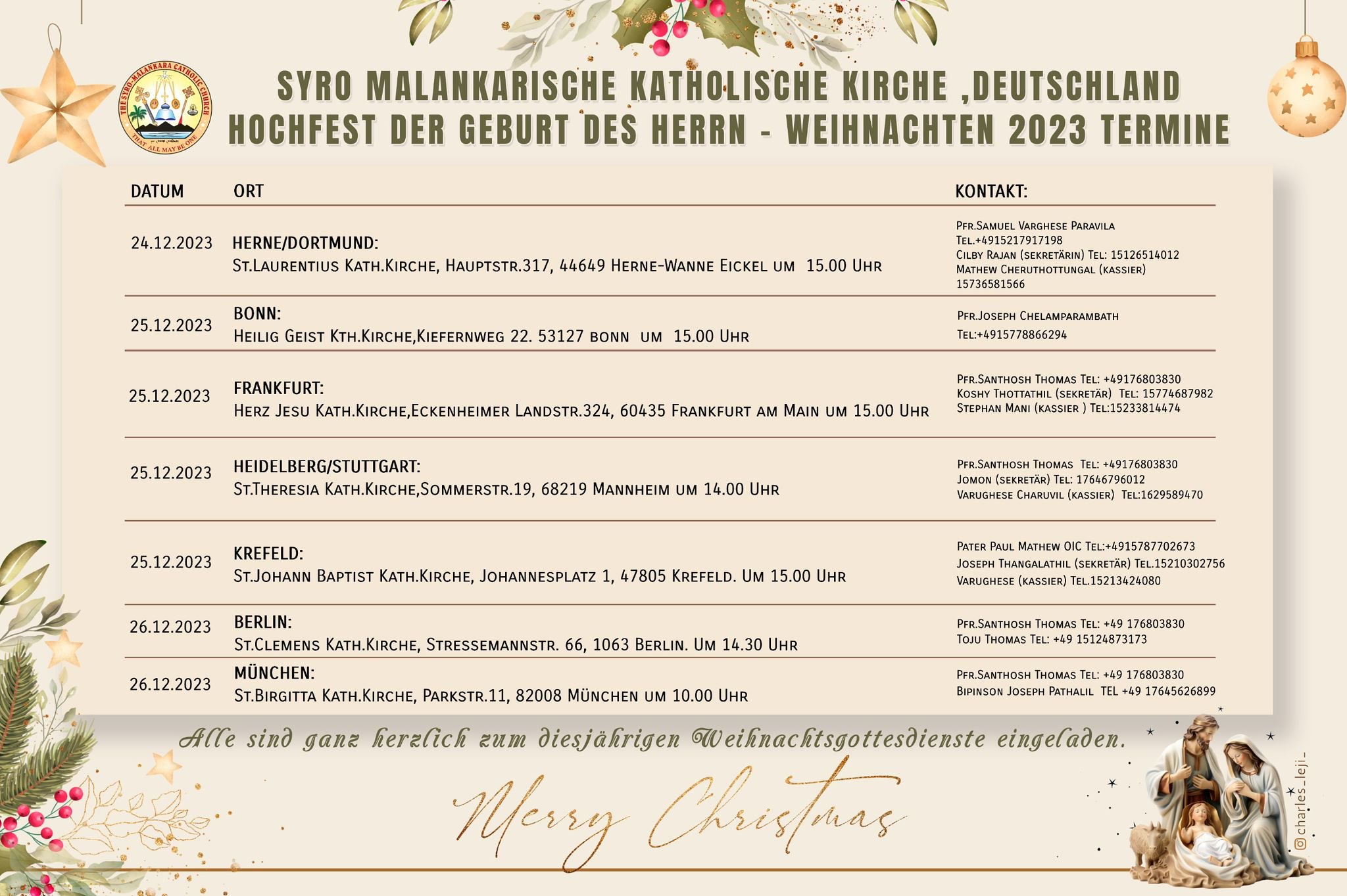 Weihnachtsmessen in Deutschland  2023