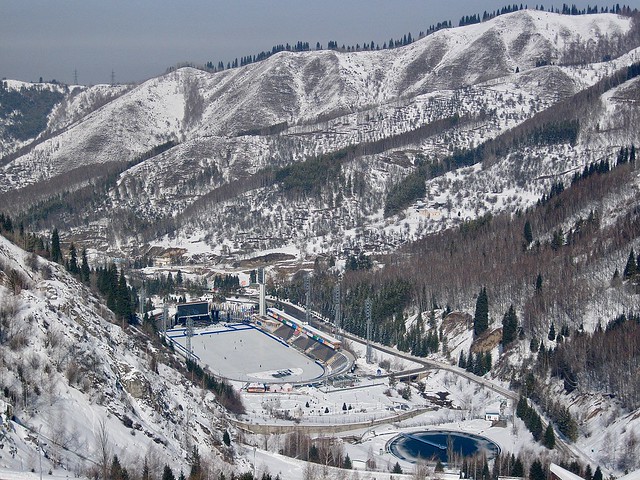 Medeu Skating Rink - The highest ice skating rink in the world. It is the world’s largest mountain complex for winter sports with the largest area of ​​artificial ice field.