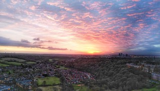 Sunrise Over Meanwood Ridge and Leeds