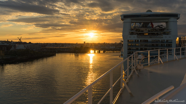 Coucher de soleil - Sunset - QM2 - Boston - USA - 05344