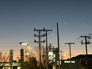 The pink glow at dusk