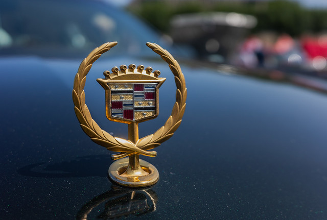 Gold plated Cadillac hood ornament