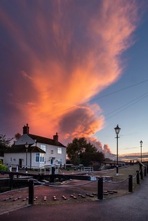 Fiery Cloud Over Beeston Lock Cottage