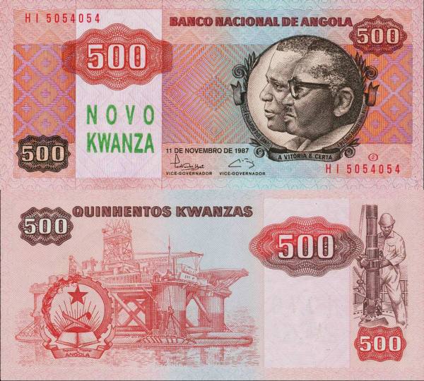 Angola p123-500 Novo Kwanza-1991