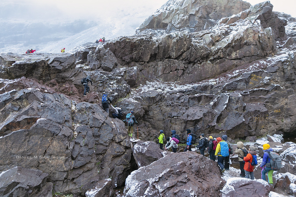 climbing to the Toubkal Peak