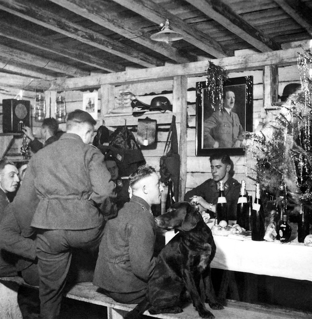 German members of the Luftwaffe celebrating Christmas and New Year's Eve in Russia during WW2
