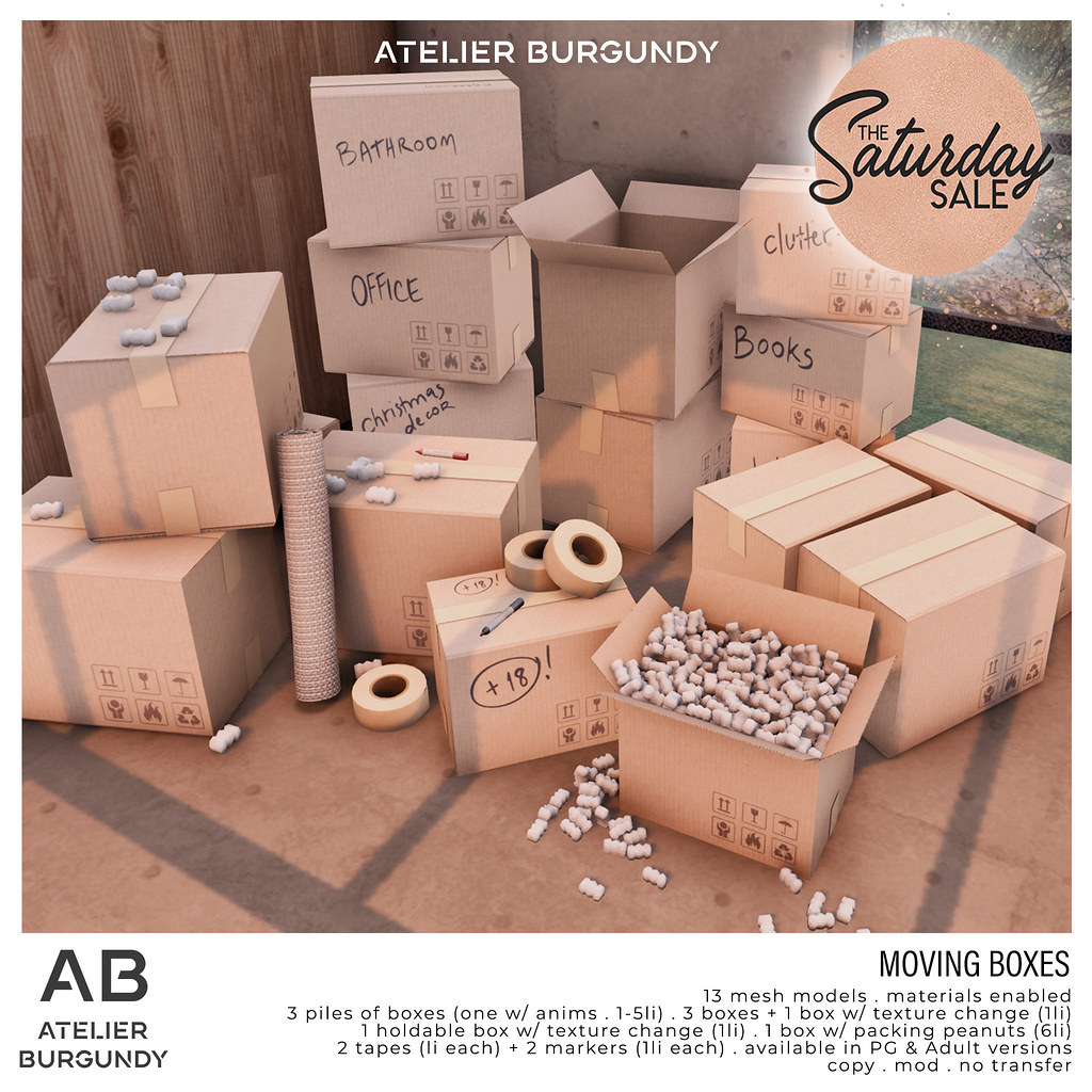 Atelier Burgundy . Moving Boxes TSS