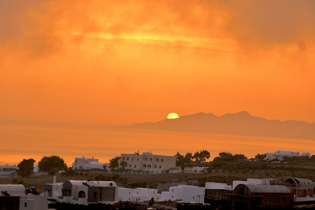 Orange Sunrise in Santorini