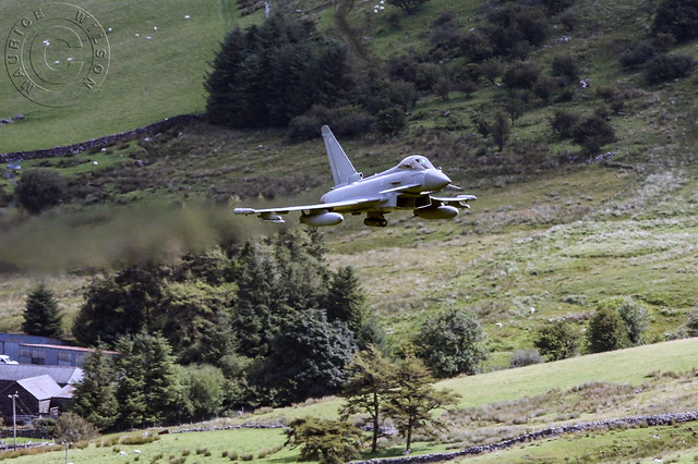 Eurofighter Typhoon low level flight training at the Mach Loop ( In Explore)