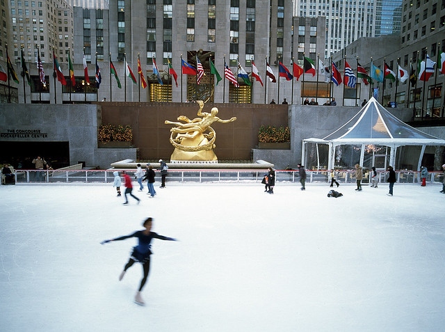 Skating at Rockefeller Center, New York, New York (LOC)