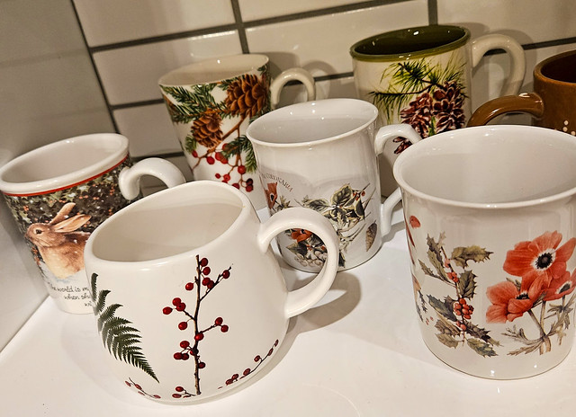 Botanical Christmas Mugs