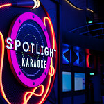Spotlight Karaoke Spotlight Karaoke sign on Wonder of the Seas.