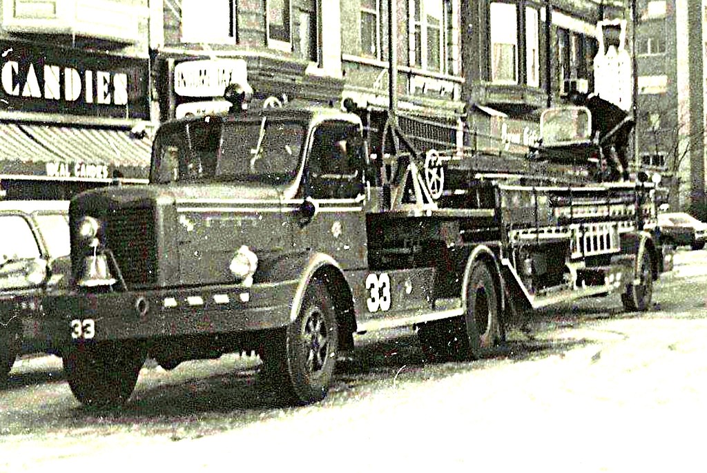 An Old Chicago Fire Dept . Hook and Ladder Truck #33.