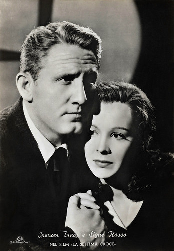 Spencer Tracy and Signe Hasso in The Seventh Cross (1944)