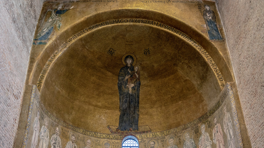 Basilica of Santa Maria Assunta, Mary and Christ, apse mos… | Flickr