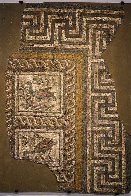 Mosaic from Peristyle Residential Building Representing Porphyrio allieni Birds