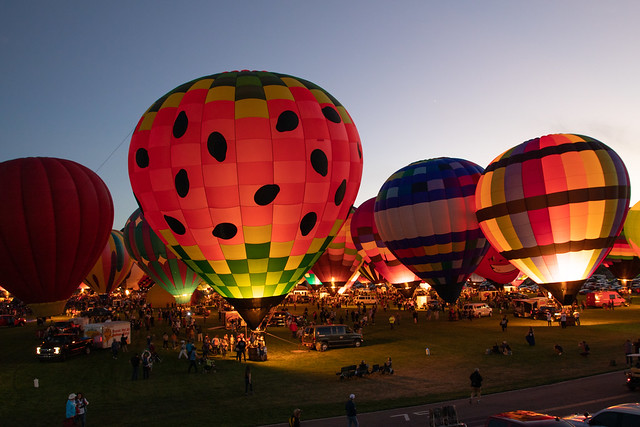 N459LB 'The Seedquel' Lindstrand LBL-90A at the 2021 Albuquerque International Balloon Fiesta afterglow | Balloon Fiesta Park 02/Oct/2021