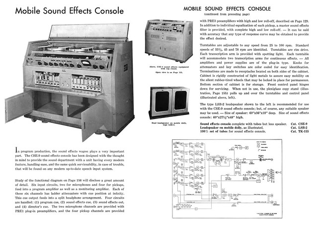 Gates mobile sound effects console 1953