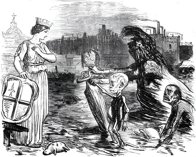 Father Thames Introducing His Offspring to the Fair City of London by John Leech, 1858