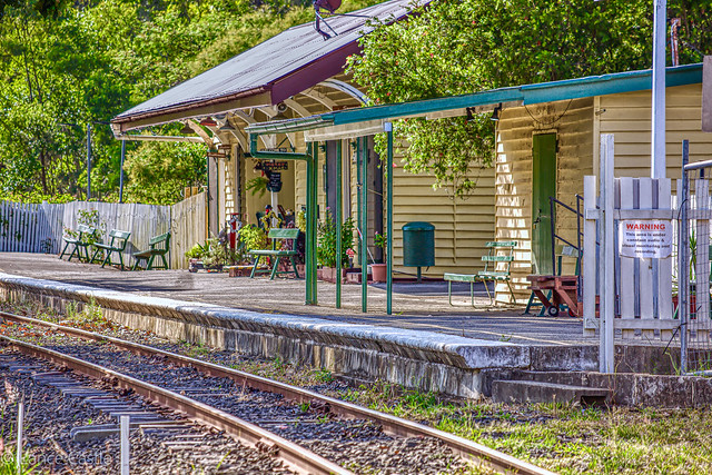 Railway. Swanbank Railway Station,  home of Queensland Pioneer Steam Railway. Ipswich Queensland, Australia.