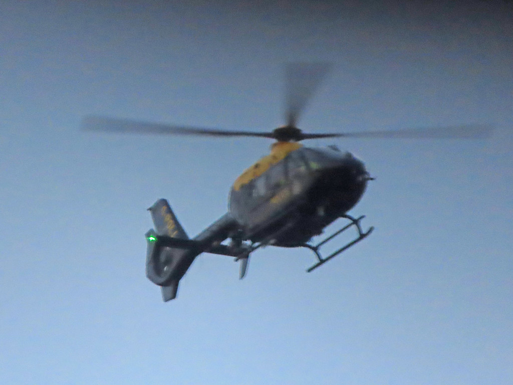 West Midlands Police helicopter out on Christmas Day morning