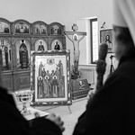 25 декабря 2023, Литургия в храме в честь св. Спиридона Тримифунтского при ИК-1 (Тверь)