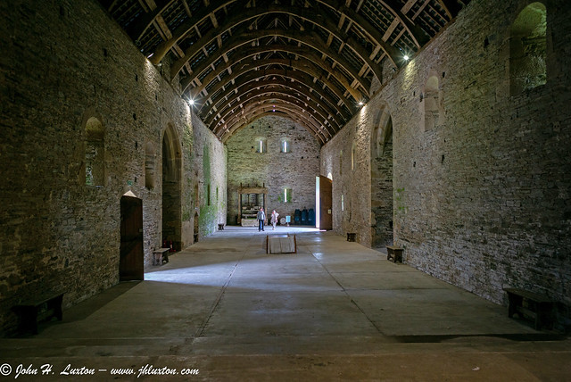 L2022_2207 Buckland Abbey - Tithe Barn Interior