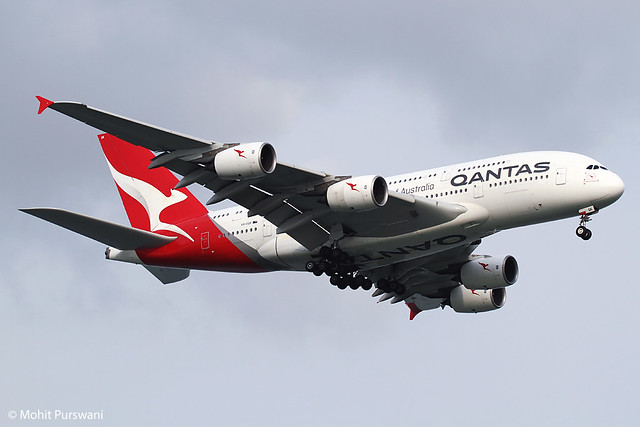 Qantas Airways (QF-QFA) / A380-842 / VH-OQK / 10-17-2023 / SIN